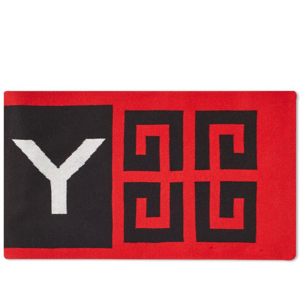 Givenchy Black & Red Logo Team Scarf - Luxury Designer Fashion Scarf for Men & Women - Perfect for Winter, Fall & Stylish Outfits