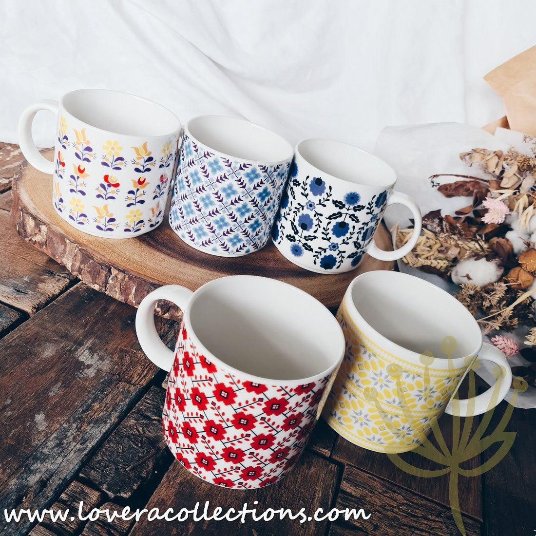 Japanese Fabric Gift Set with Matching Mugs - 65% Off Clearance Sale - Perfect for Home Decor, Tea Time & Thoughtful Presents