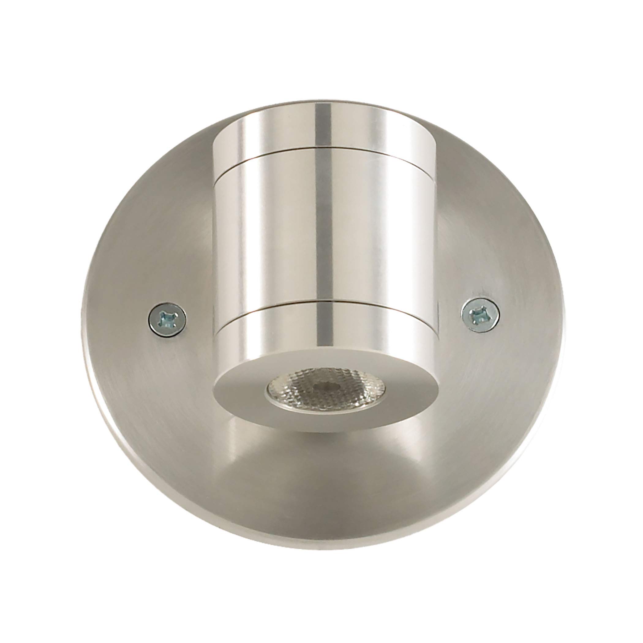 Magnum 2-Light Wall Lamp in Brushed Aluminum with Clear Acrylic Diffuser - Integrated LED Lighting Fixture for Modern Living Room, Bedroom, or Hallway