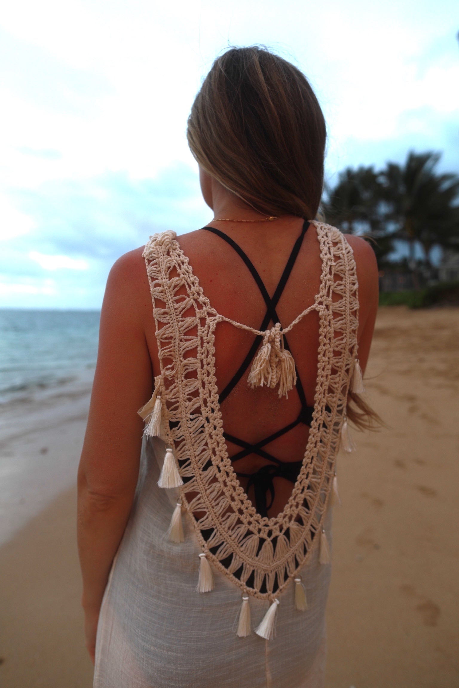 Cream Crochet Cover Up - Stylish Beach Dress for Women - Perfect for Summer, Poolside, and Vacation Outfits