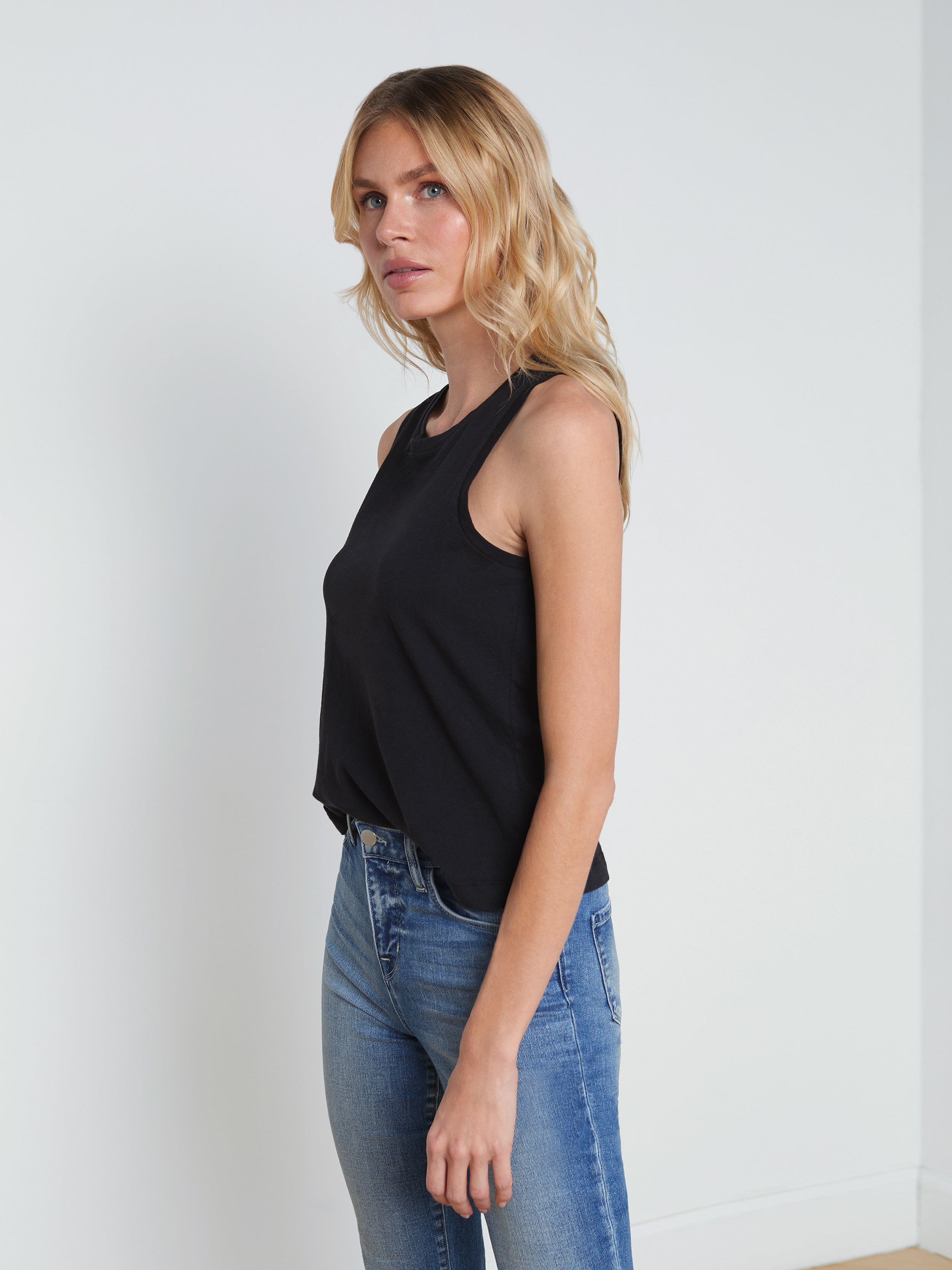 Mikaela Women's Cotton Tank Top - Soft Breathable Casual Sleeveless Shirt for Summer, Workout, and Layering