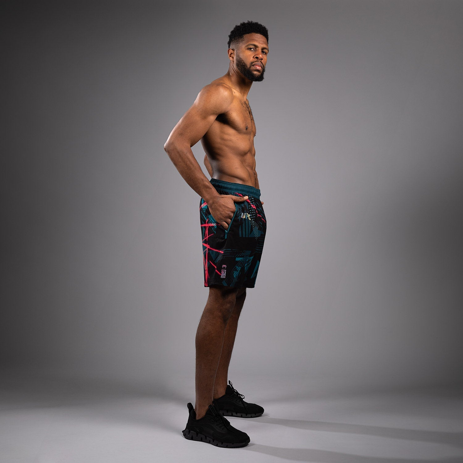 Venum UFC Fusion Miami Edition Men's Performance Fight Shorts - Black | MMA Training & Competition Gear for Fight Week