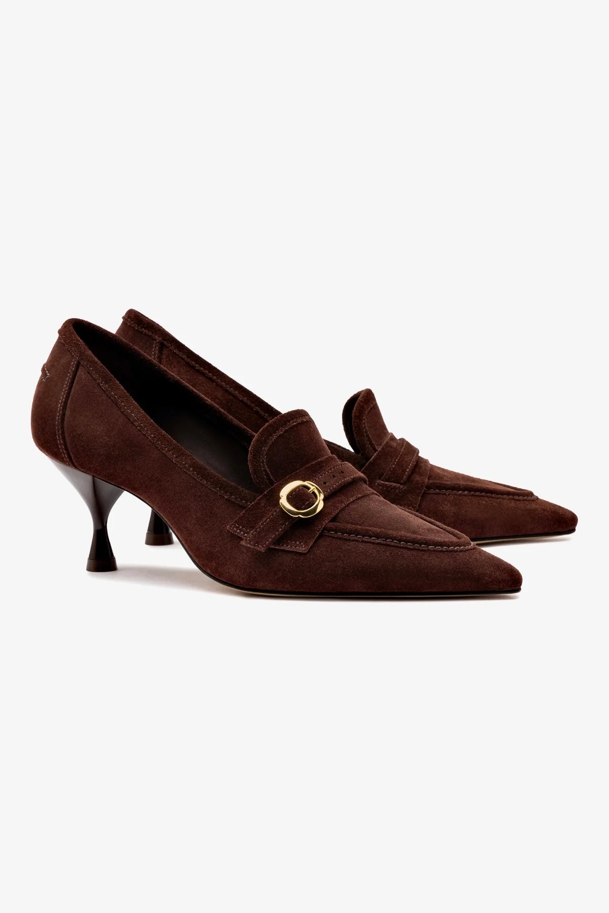 Susan Brown Suede Women's Pumps - Comfortable & Stylish Heels for Work, Office, and Evening Events