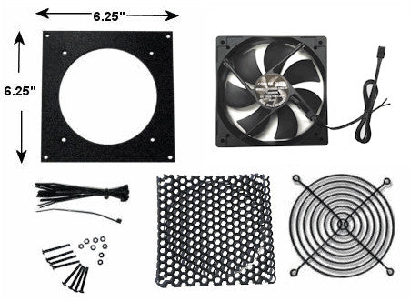 Coolerguys Single 120mm Fan Bracket Kit - Universal PC Case Mounting Bracket for Computer Cooling Fans - Perfect for Gaming PC Builds & DIY Computer Upgrades