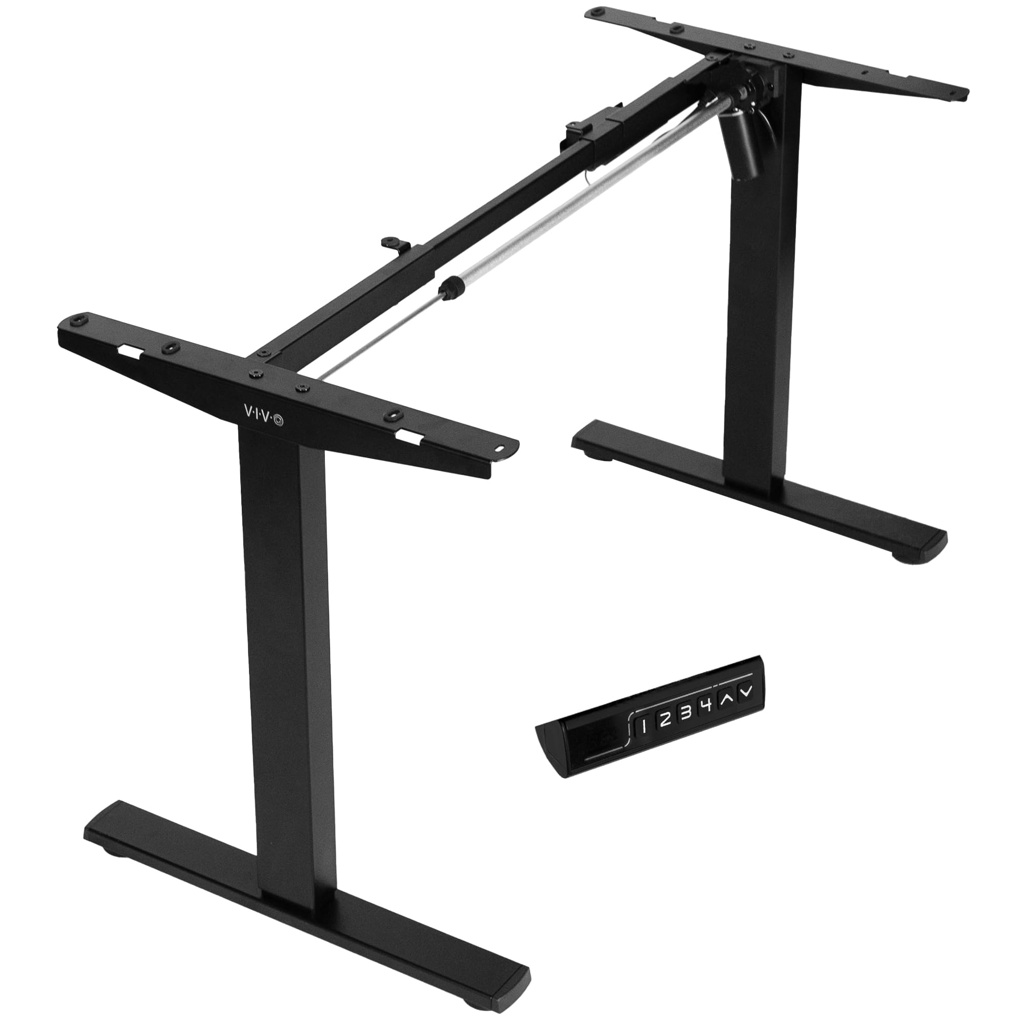 VIVO Electric Standing Desk Frame - Adjustable Height Workstation with 220 lbs Capacity, Brushless Motor & Memory Controller, Black (DESK-V100EBY) - Perfect for Home Office, Gaming Setup, and Ergonomic Workspaces