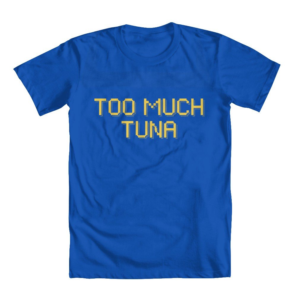 GEEK TEEZ Funny Too Much Tuna Graphic T-Shirt for Boys | Youth Sizes | Perfect for School, Parties & Casual Wear