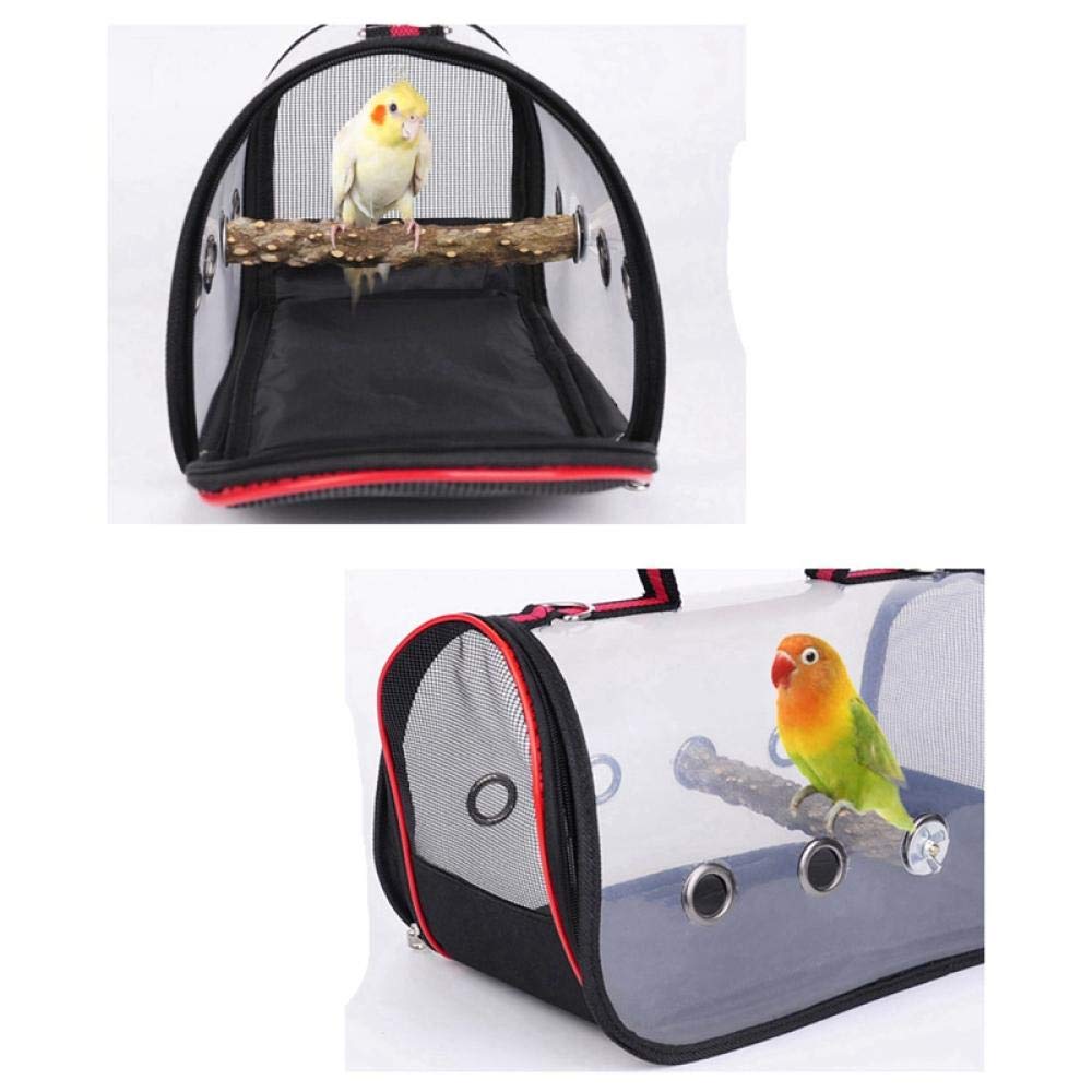 Small Bird Carrier Cage - Portable & Breathable Travel Carrier for Parrots & Small Birds - 3Pcs Black Backpack Style - Perfect for Vet Visits, Outdoor Adventures & Air Travel