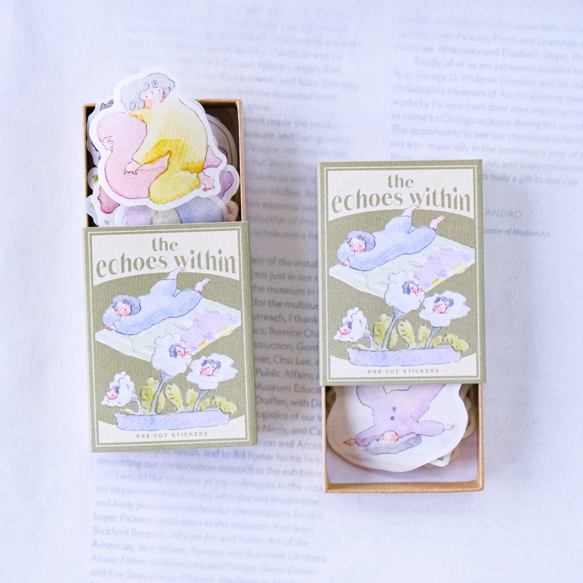 Dodolulu Planner Sticker Matchbox - The Echoes Within - Decorative Stickers for Bullet Journals, Scrapbooks & DIY Crafts - Perfect for Planning, Organizing & Creative Projects