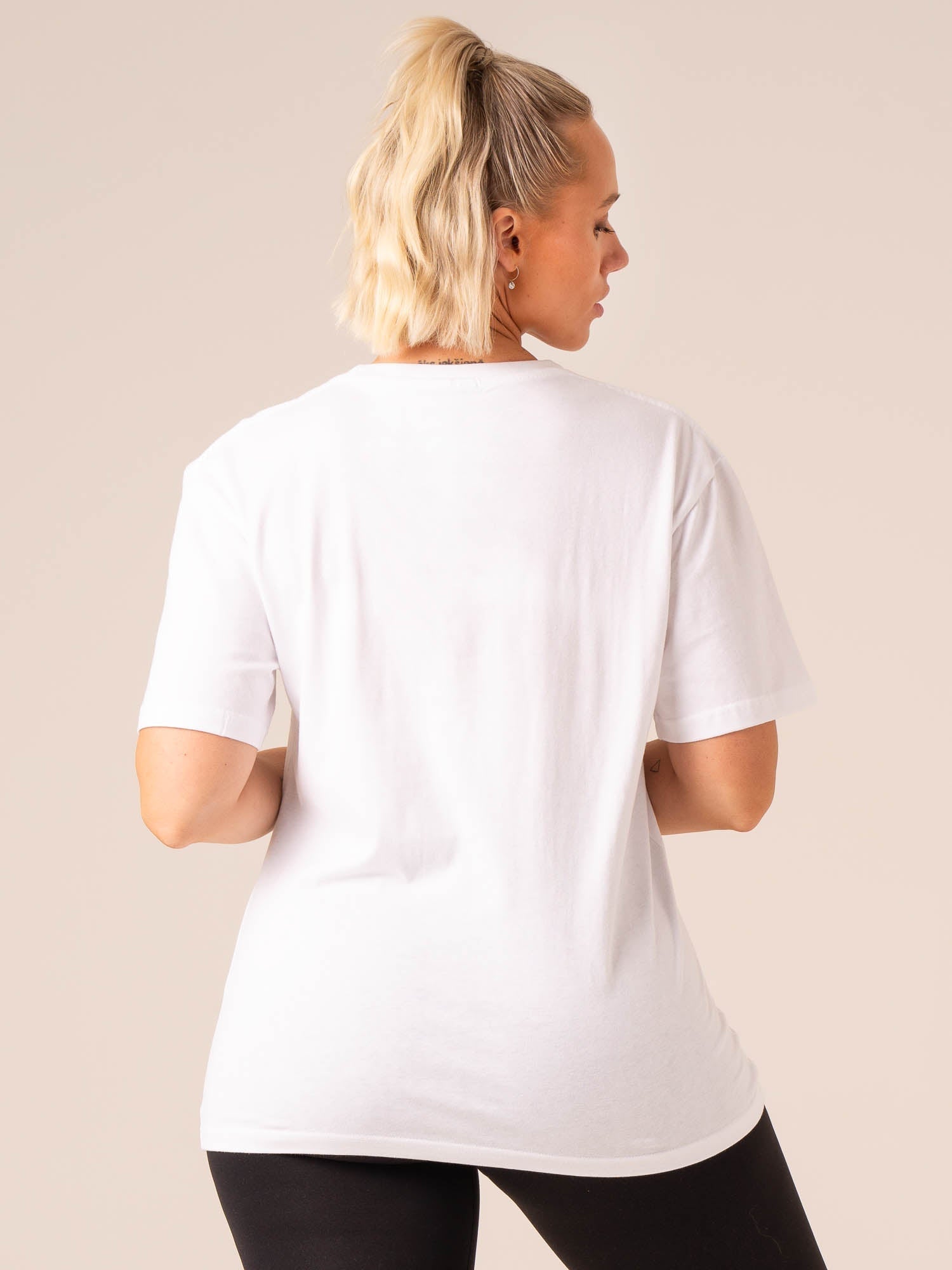 Grit Oversized T-Shirt for Men & Women - Soft Cotton Comfort Fit White Tee - Casual Streetwear, Loungewear, and Everyday Wear