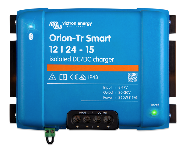 Victron Energy Orion Tr Smart 12/24V 15A (360W) Isolated DC-DC Charger - Perfect for RVs, Boats & Off-Grid Power Systems