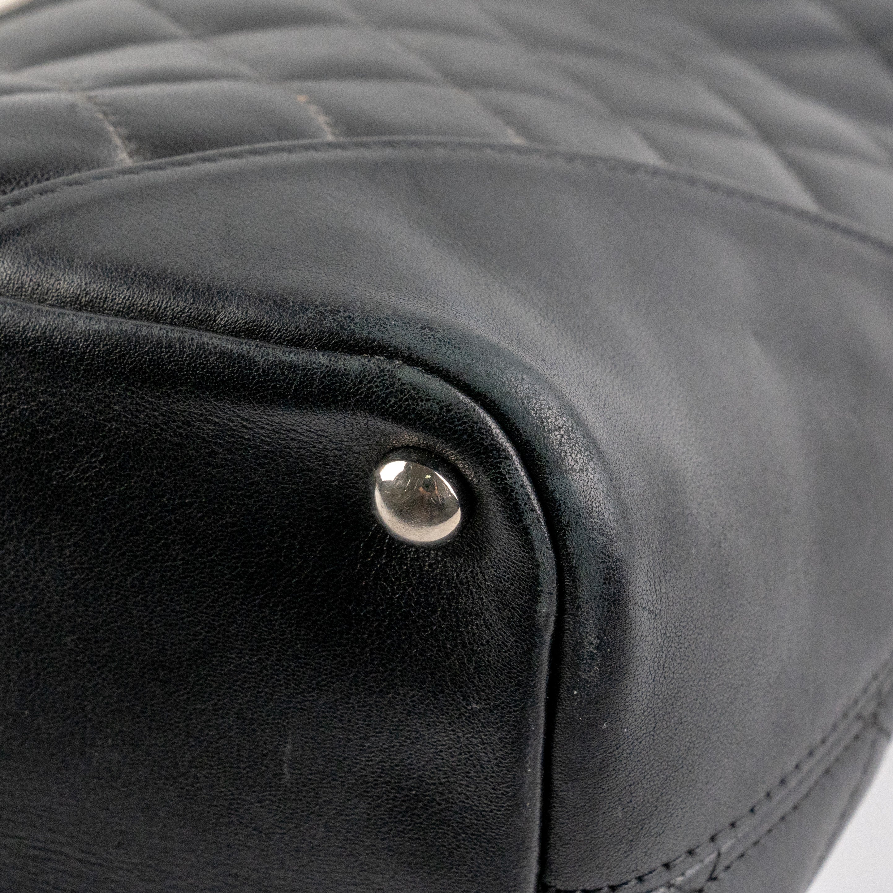 Chanel Cambon Black Leather Tote Bag for Women - Luxury Designer Handbag for Work, Travel & Everyday Use