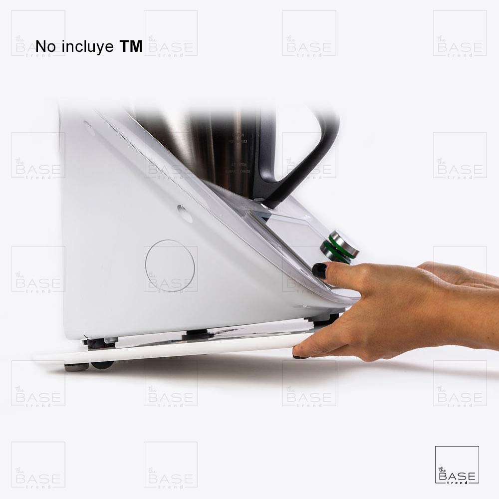Thermomix TM5 TM6 Sliding Base - Non-Slip WOW Base Board for Easy Mixing & Cooking - Perfect for Kitchen Countertops & Food Prep (White)