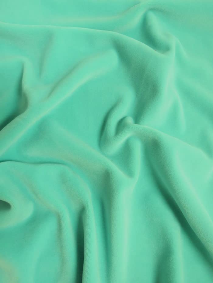 Soft Stretch Mochi Plush Minky Fabric by The Yard - DIY Baby Blankets, Decor & Clothing Material (Aqua Blue) - Perfect for Nursery Decor, Swaddles & Cozy Home Accessories