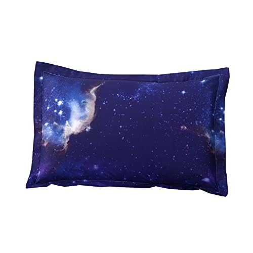 SDIII 4-Piece Dark Blue Galaxy Bed Sheets Set - Twin Size Soft Microfiber Space Themed Bedding for Kids, Teens, Boys & Girls - Perfect for Space-Themed Bedrooms, Sleepovers & Gift Giving