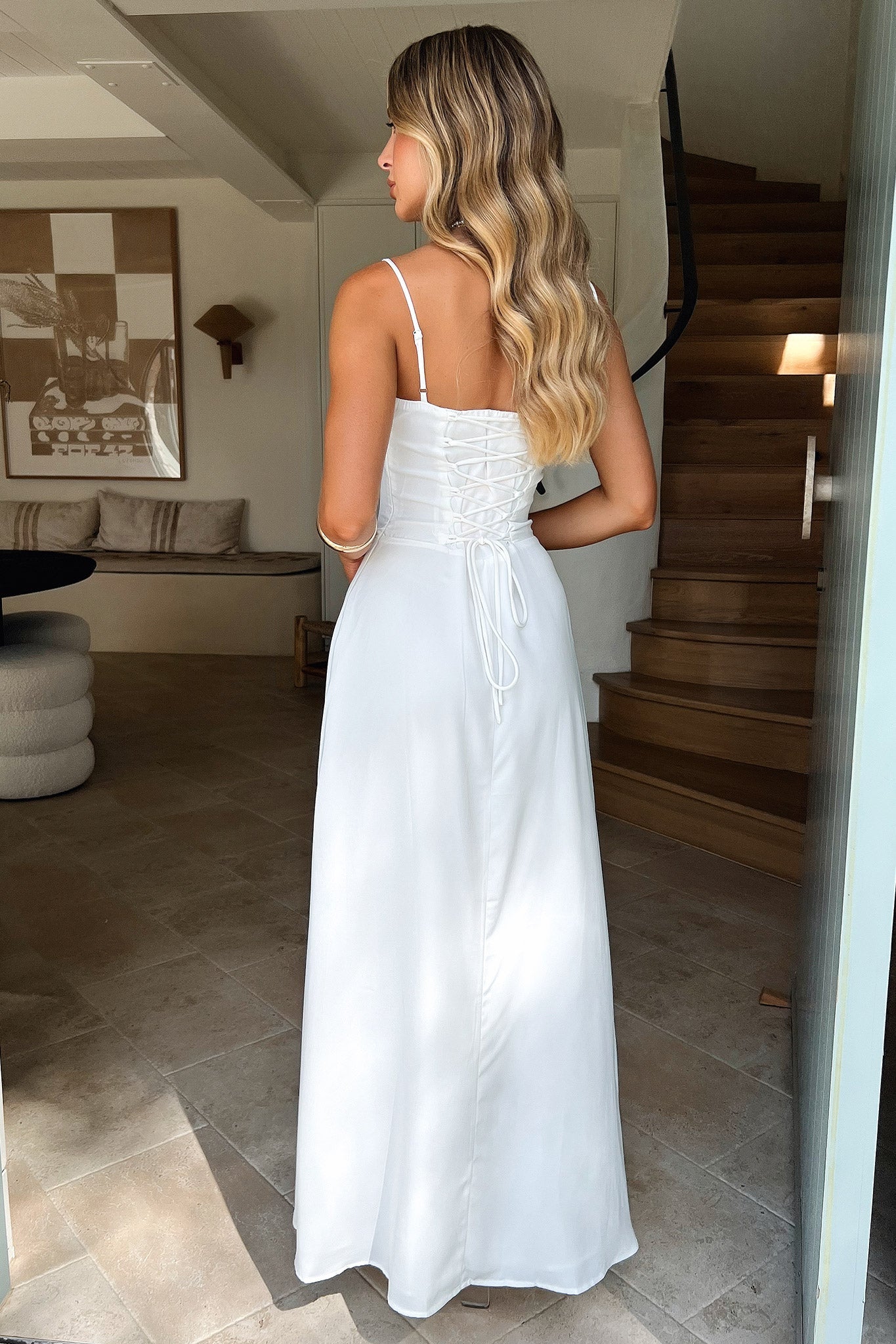 Magdalena Women's Maxi Dress - Flowy White Summer Dress for Beach, Vacation & Casual Wear | Elegant Long Dress for Outdoor Events & Parties