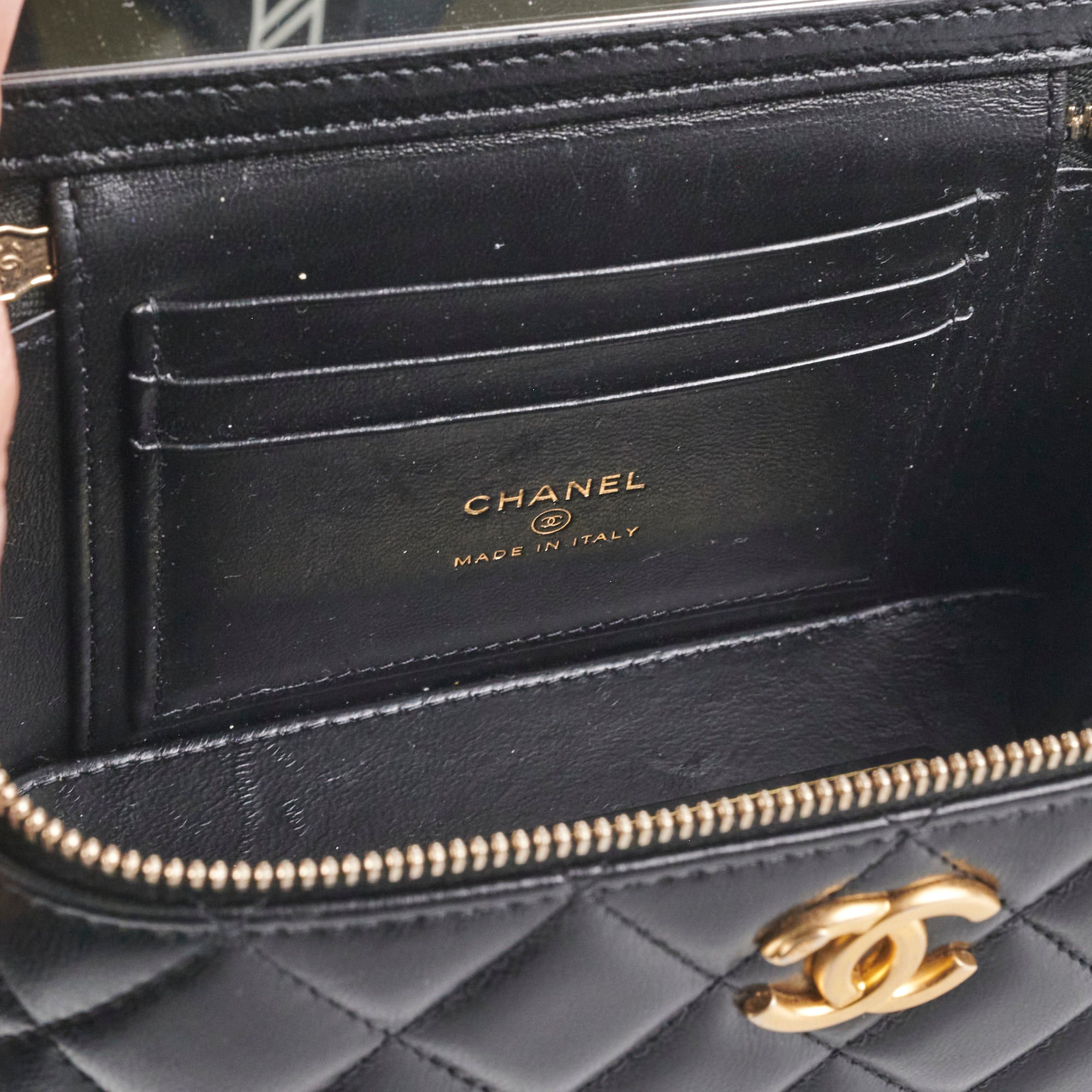 Chanel Seasonal Vanity Top Handle Black Bag - Luxury Designer Handbag for Women | Perfect for Evening Parties, Weddings & Special Occasions