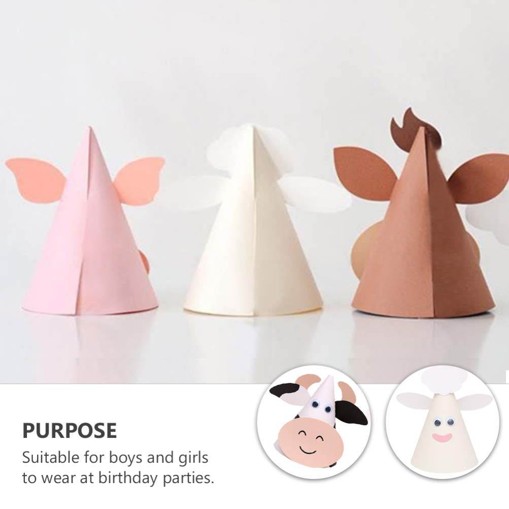 ABOOFAN 5 Pack Baby Birthday Party Hats - Cute Animal Cartoon Design Glitter Paper Hats for Kids Birthday, New Year & Shower Celebrations - Perfect for 1st Birthday, Photo Props & Themed Parties