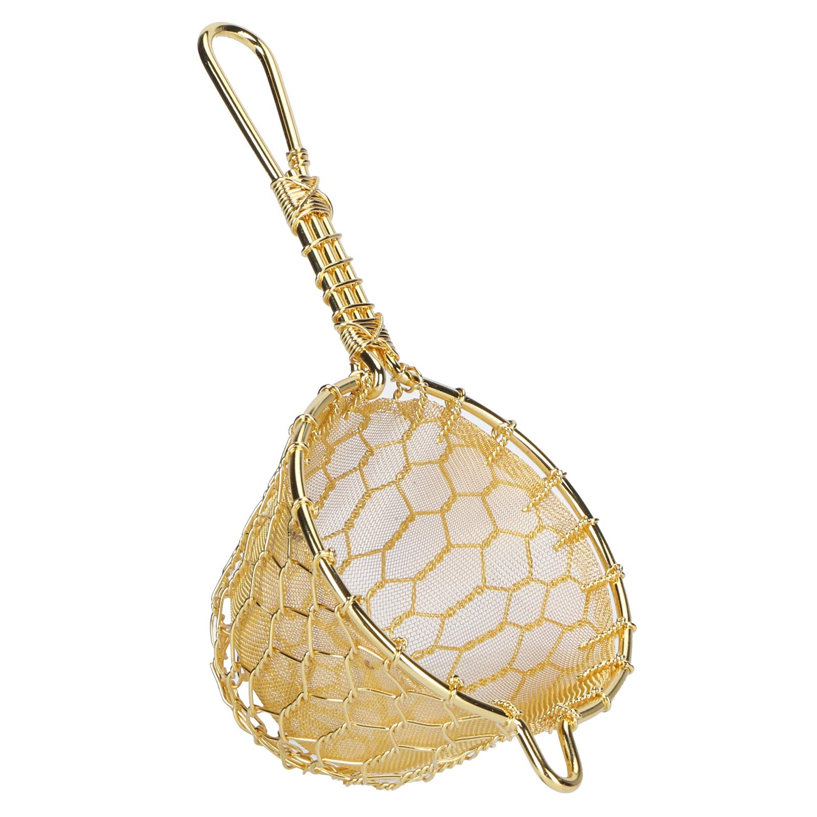 Premium Stainless Steel Tea Infuser with Gold Finish - Reusable Tea Filter for Loose Leaf Tea - Perfect for Tea Lovers, Home & Office Use - Ideal for Brewing Herbal, Green, Black and Iced Tea