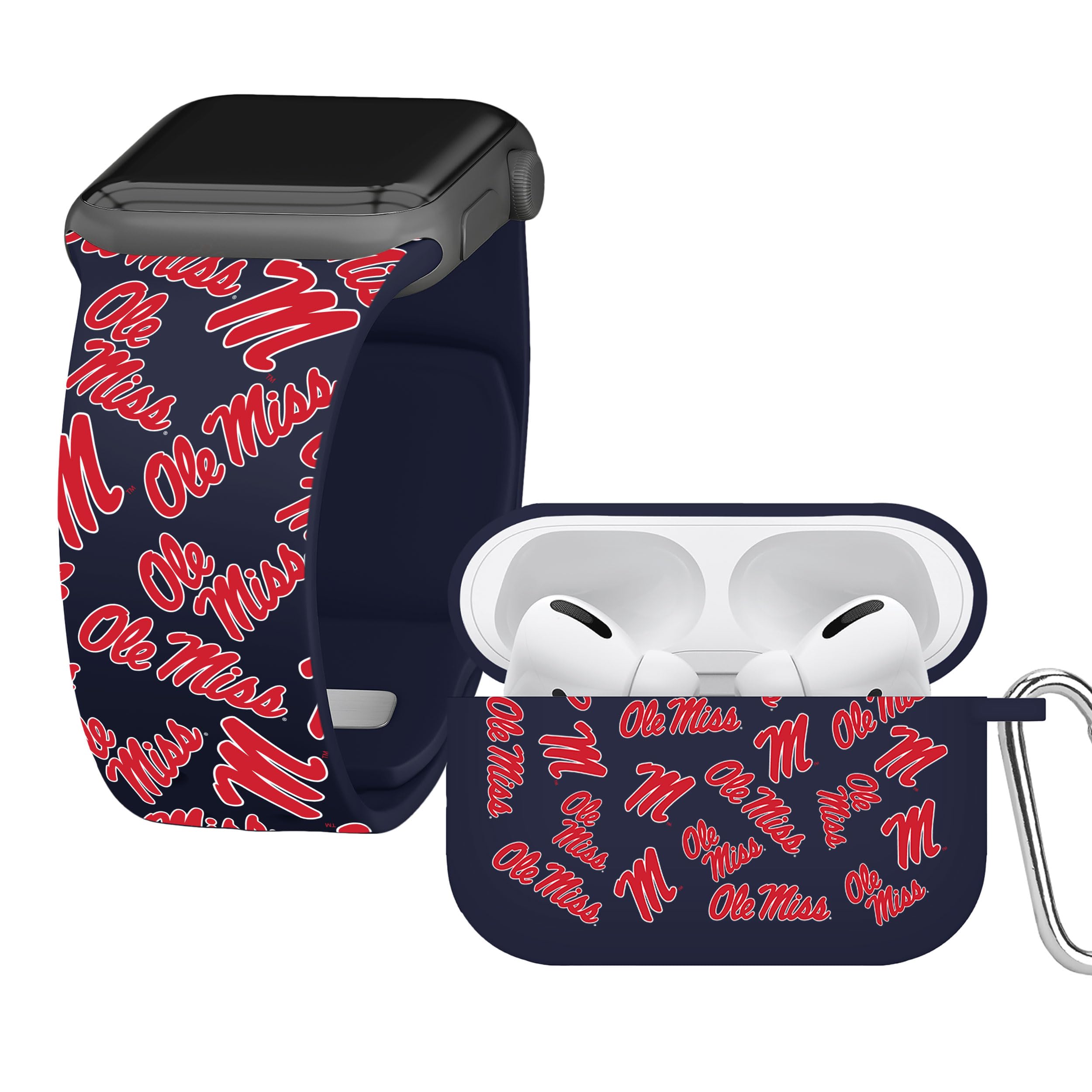 Ole Miss Rebels Affinity Bands HD Combo for Apple Watch & AirPods Pro - Perfect for Game Day, Workouts & School Spirit Accessories