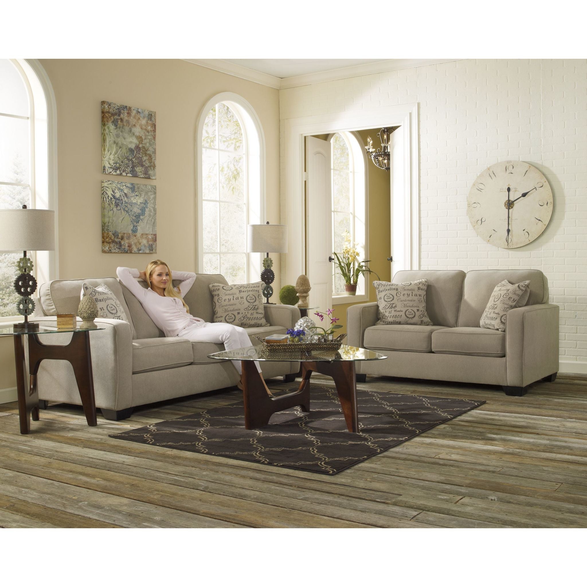 Alenya Sofa - Modern 3-Seater Fabric Couch for Living Room, Comfortable and Stylish Home Furniture - Perfect for Family Gatherings, Movie Nights, and Relaxing