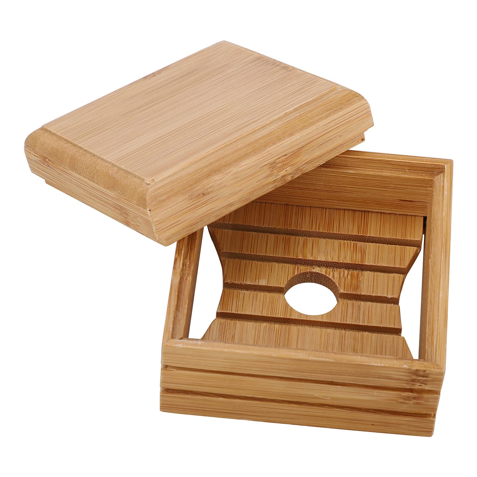 Hapeisy Handcrafted Wooden Soap Dish - Natural Bathroom Soap Holder with Drainage for Shower, Sink & Countertop | Perfect for Soap Bars, Sponges & Beauty Products (1 Pack) - Ideal for Eco-Friendly Home & Spa Decor