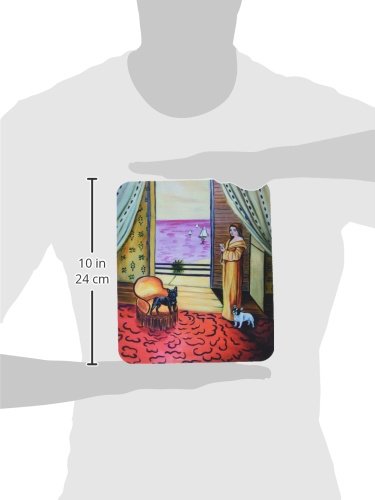 Caroline's Treasures 7128MP Washable Large Mouse Pad - French Bulldog & Lady Design for Home Office, Gaming, Working, Computers & Laptops | Heat-Resistant Hot Pad & Trivet for Kitchen Use