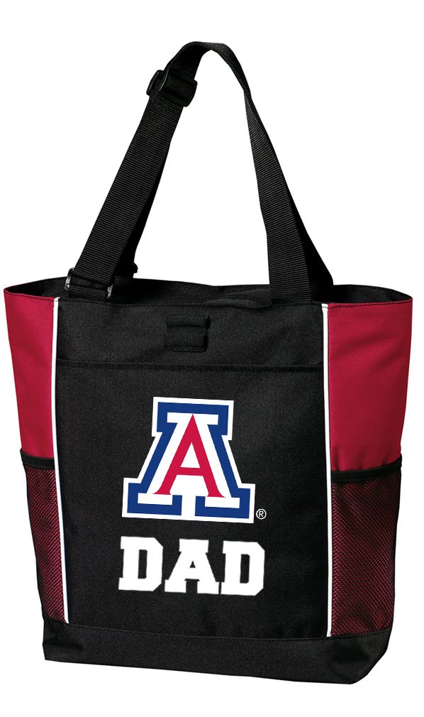 University of Arizona Wildcats Dad Tote Bag - Red UA Dad Gift for Beach, Travel & Game Day - Durable Canvas Grocery Shopping & Campus Essentials Bag