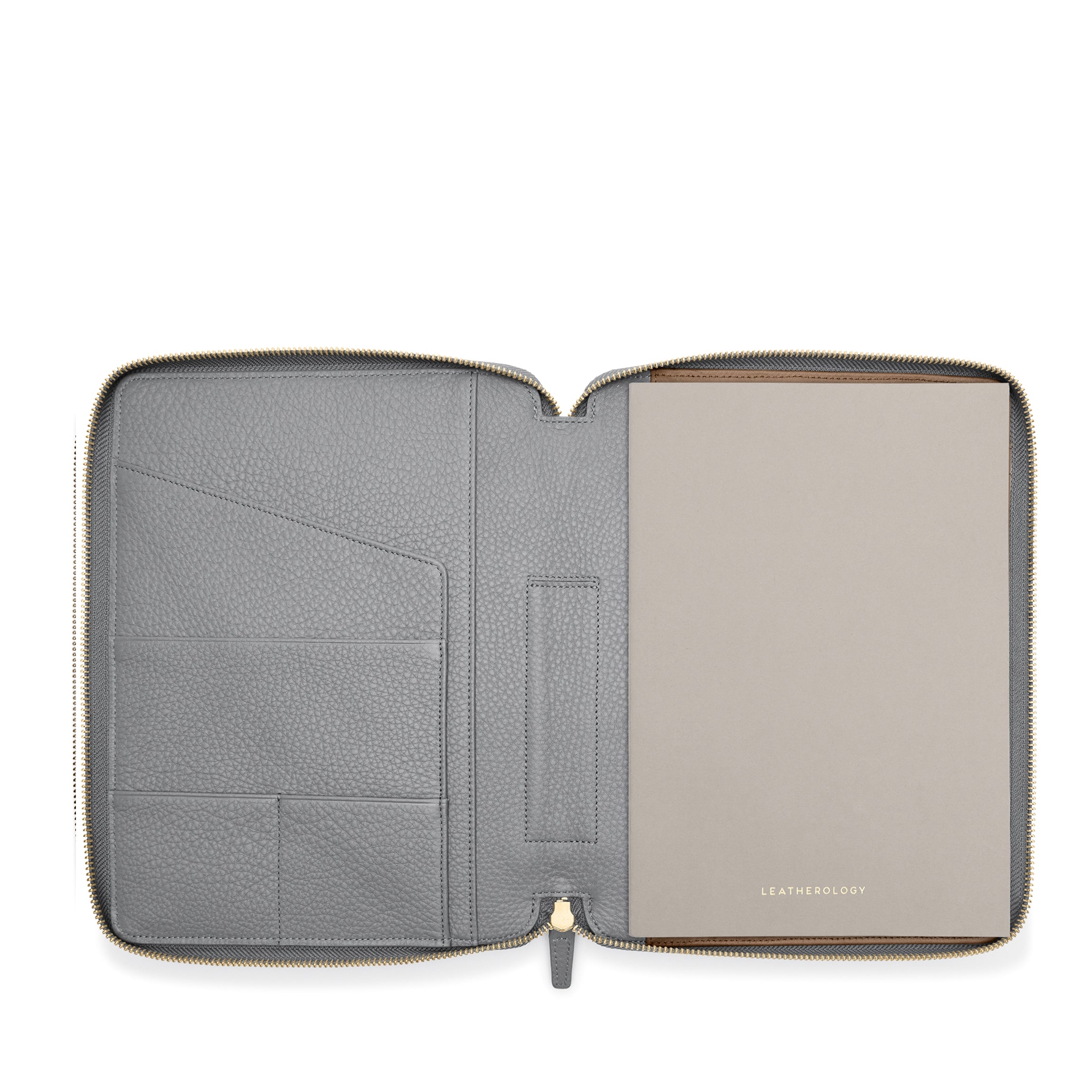 Premium B5 Composition Notebook with Zipper Closure - Lined Pages for School, Office & Journaling - Durable Smoke Gray Cover for Note Taking, Writing & Organizing