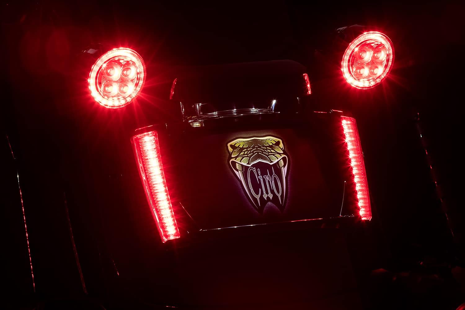 CIRO Black Lighted License Plate Frame with Red LED Lights - Waterproof & Durable for Cars, Trucks, SUVs - Enhance Visibility & Style for Night Driving & Custom Car Shows