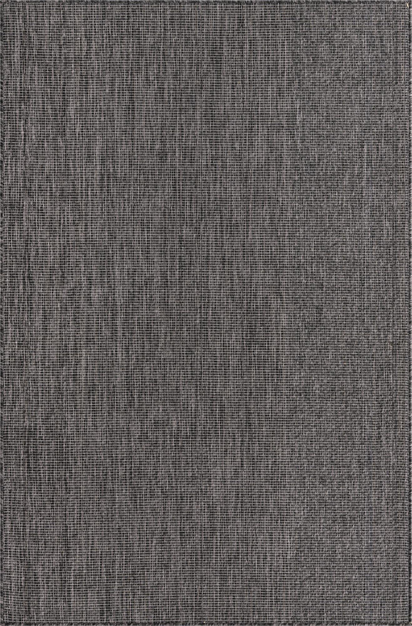 Rugs.com 5' x 8' Black Flatweave Outdoor Rug - Durable Solid Collection for Patio, Deck & Garden - Perfect for Bedrooms, Living Rooms & Dining Rooms