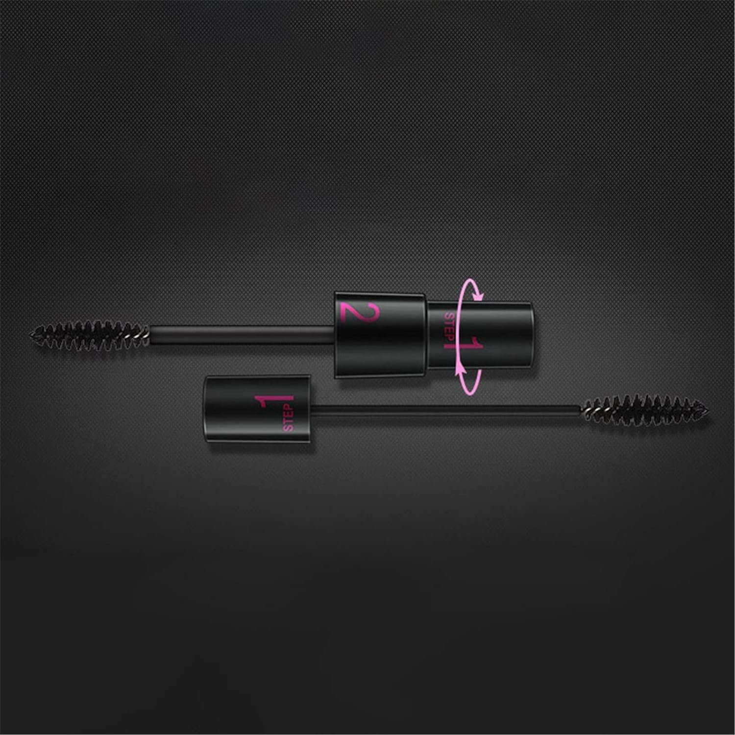 2 in 1 Dual-Brush Black Mascara - Waterproof, Long Lasting, Smudge Proof for Thickening & Lengthening - Volumizing Fiber Lash Mascara for Natural Curled Lashes (Black) | Perfect for Day to Night Wear, Parties, Weddings & Everyday Glam