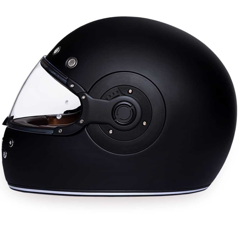 Vintage Daytona Motorcycle Helmet - DOT Approved Retro Full Face for Cruisers & Scooters - Riding in Style