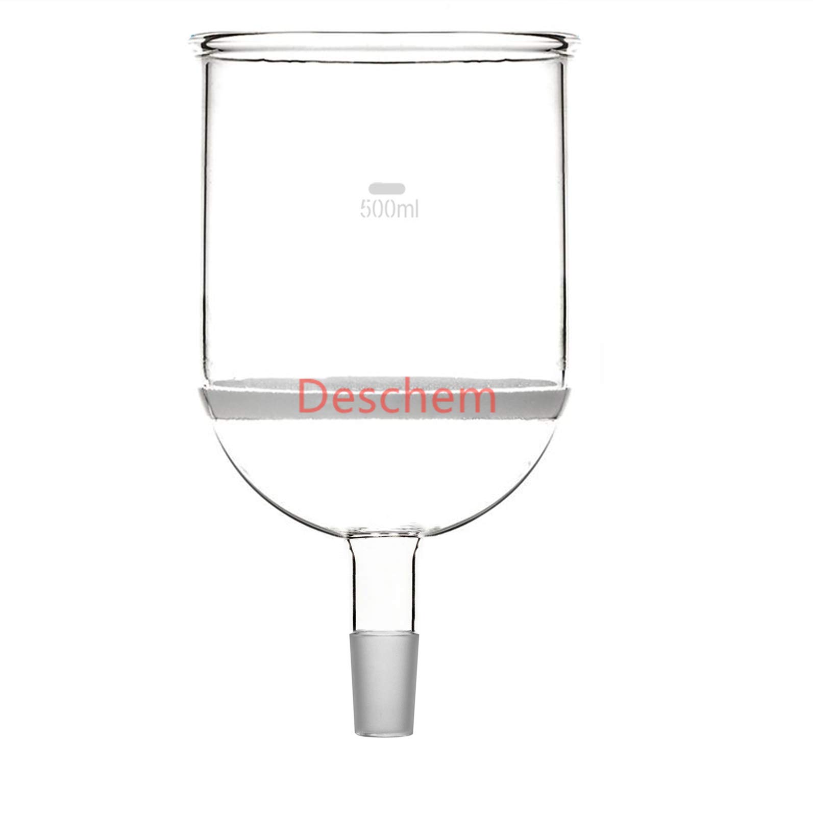 500ml 24/40 Glass Buchner Funnel with 3# Coarse Filter - Lab Glassware for Vacuum Filtration, Chemistry Experiments & Scientific Research