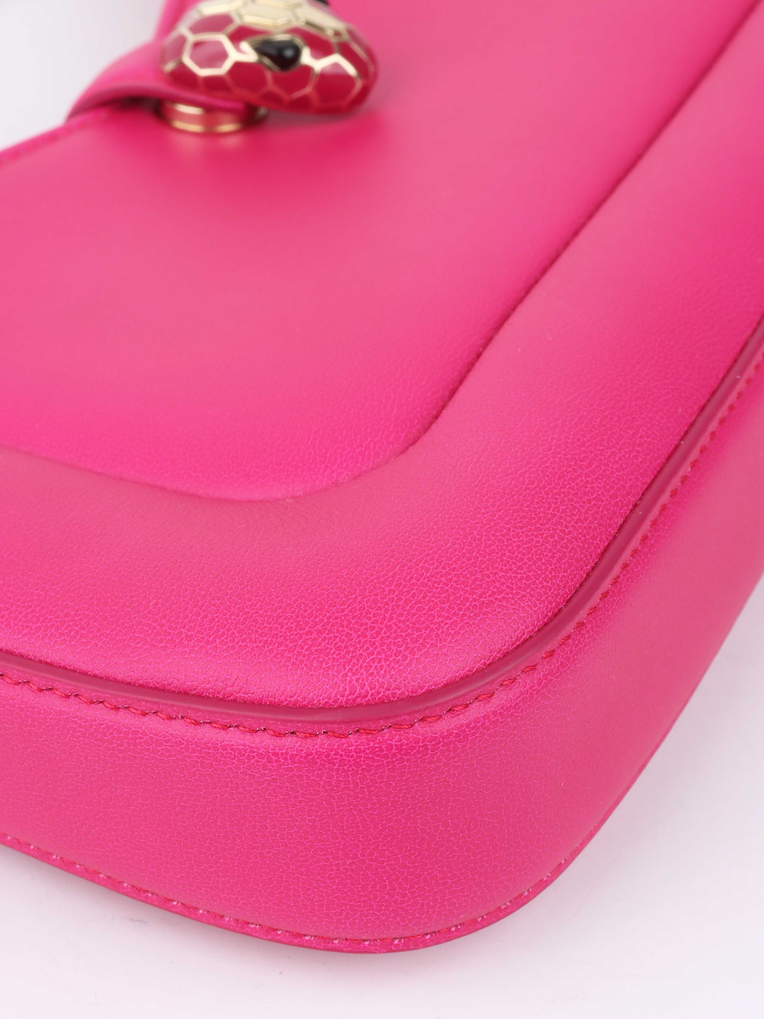 Bvlgari Hot Pink Serpenti Baia Shoulder Bag - Luxury Designer Handbag for Women | Perfect for Parties, Weddings & Evening Events