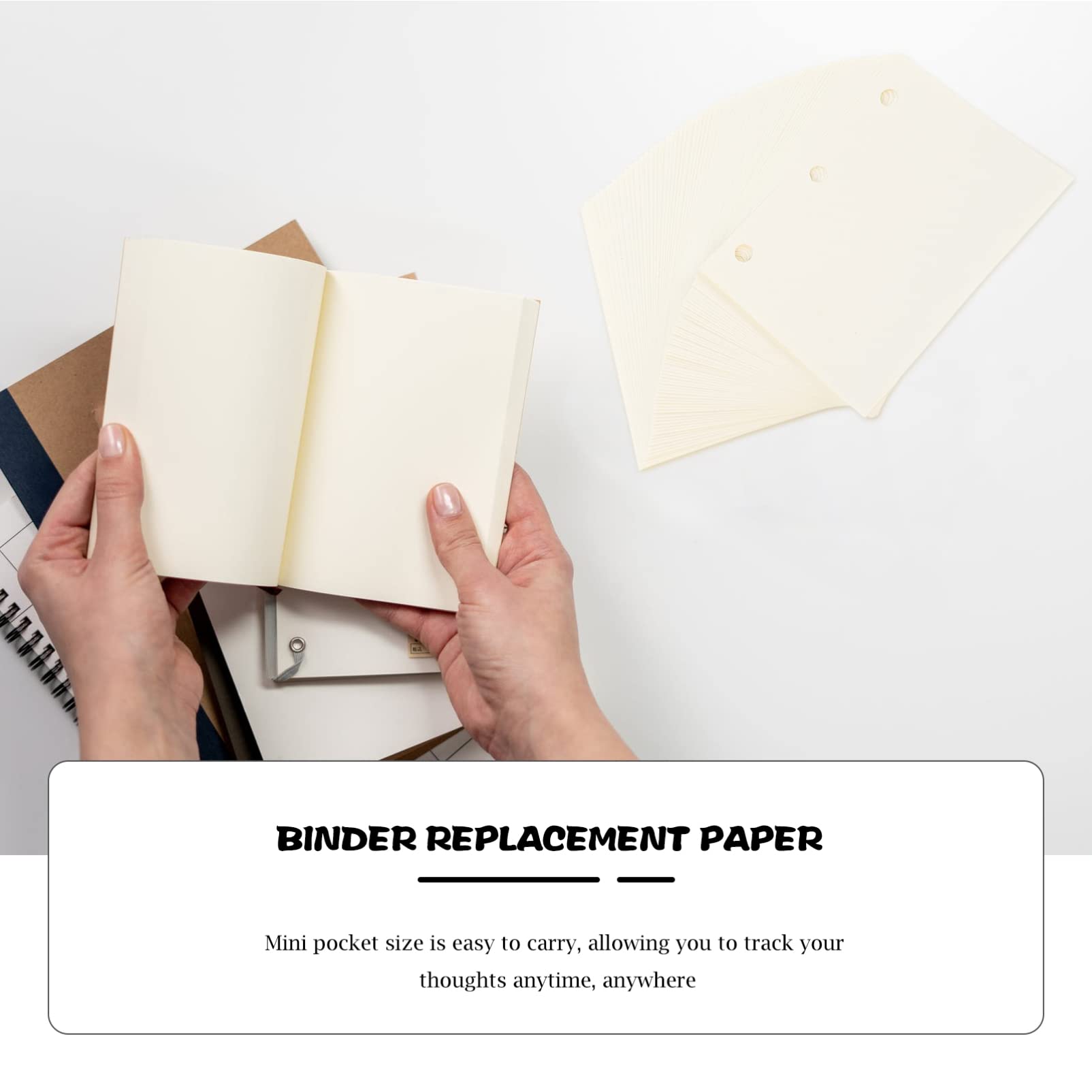 240 Sheets Binder Replacement Paper - Refillable Scrapbook Paper for Handwriting, Note Taking & Journaling - Multi-Functional Writing Paper for School, Office & DIY Craft Projects