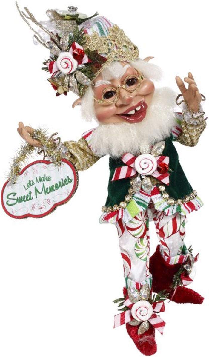 Small Candy Maker Elf - Miniature Christmas Baking Decor for Holiday Desserts & Gingerbread Houses