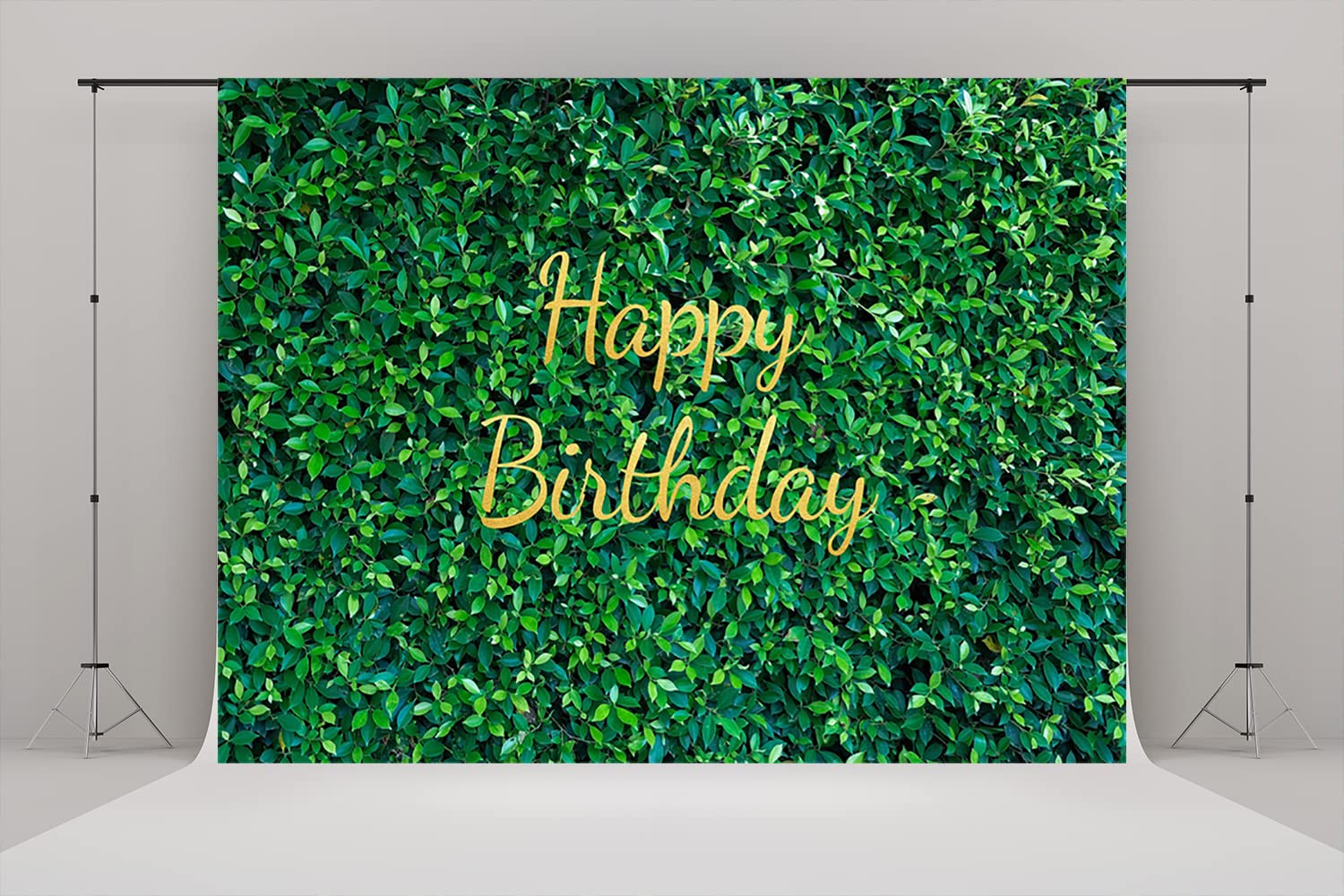 20x10ft Spring Green Leaves Photography Backdrop - Perfect for Baby Showers, 1st Birthday Parties & Outdoor Celebrations | Durable Vinyl Background for Photo Booths, Events & Home Decor