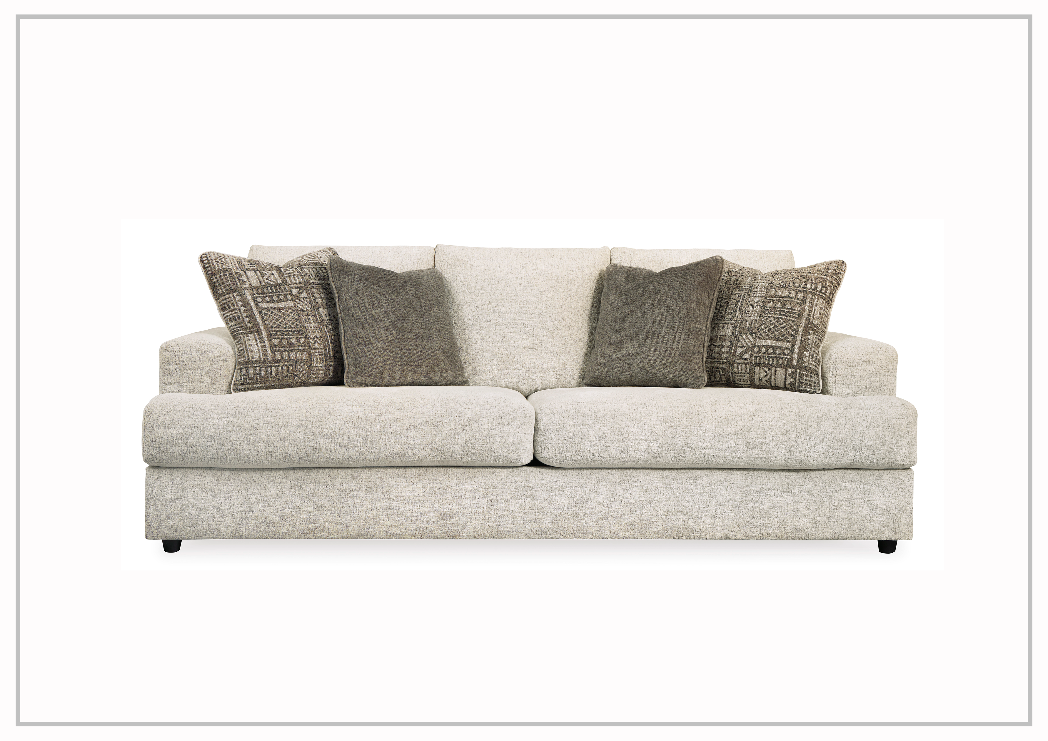 Gio Italia Sorrento Fabric Sofa - Modern Living Room Furniture for Home & Office | Comfortable Upholstered Couch with Premium Fabric | Perfect for Small Spaces, Apartments and Lounge Areas