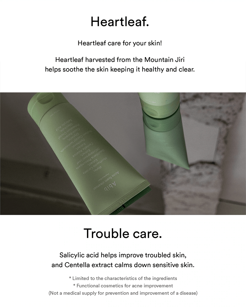 Abib AC Foam Cleanser with Heartleaf Extract - Gentle Face Wash for Acne-Prone Skin | Daily Deep Cleansing & Oil Control for Clear Complexion | Perfect for Morning & Night Skincare Routine