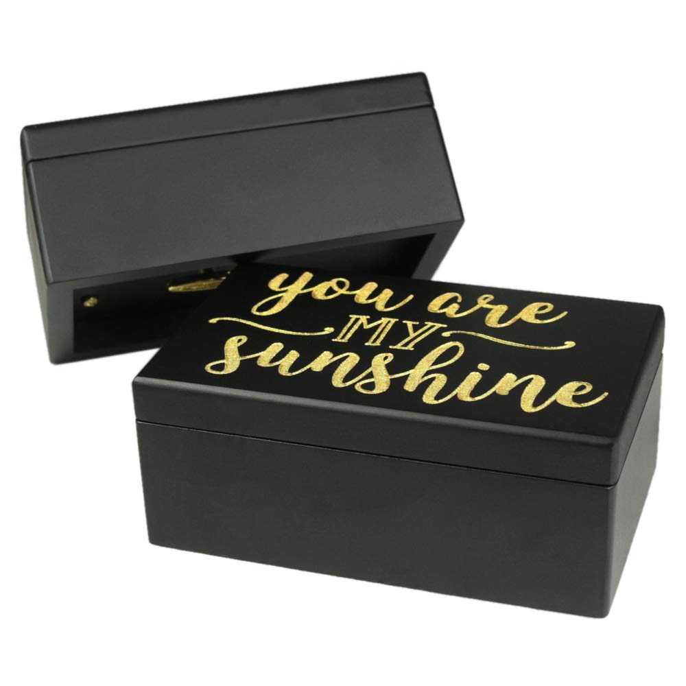 ROSIKING Handcrafted Wooden Music Box with Mirror & Carved Jewelry Box - Plays 'You Are My Sunshine' - Perfect Christmas, Birthday, Valentine's Day Gift for Her - Romantic Home Décor & Jewelry Storage