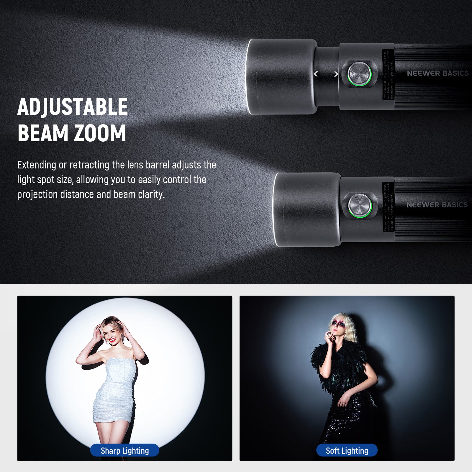 NEEWER BASICS FL10 Portable Photography Flashlight - Professional LED Light for DSLR Camera, Video Shooting & Studio Lighting - Perfect for YouTube, Vlogging, and Outdoor Photography