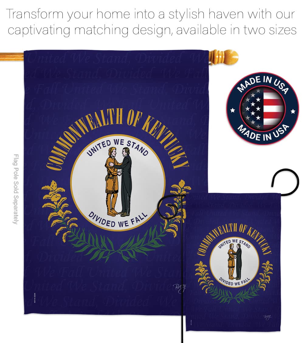Kentucky Americana Double-Sided House Flag 28x40 - Patriotic Outdoor Decor