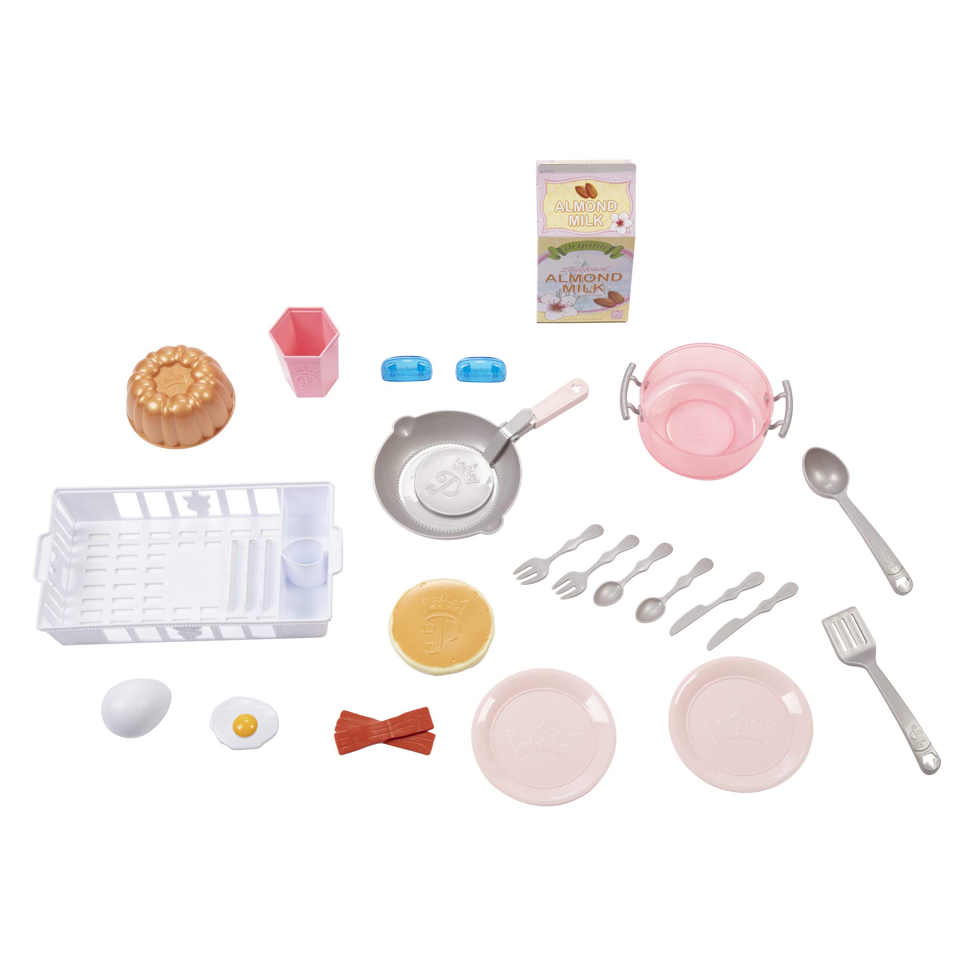 Disney Princess Style Gourmet Smart Kitchen Playset with Lights & Sounds - 20+ Accessories for Kids, Pink | Pretend Play Cooking Toy for Girls Ages 3-6 | Birthday Gift Idea & Interactive Role Play Kitchen Set