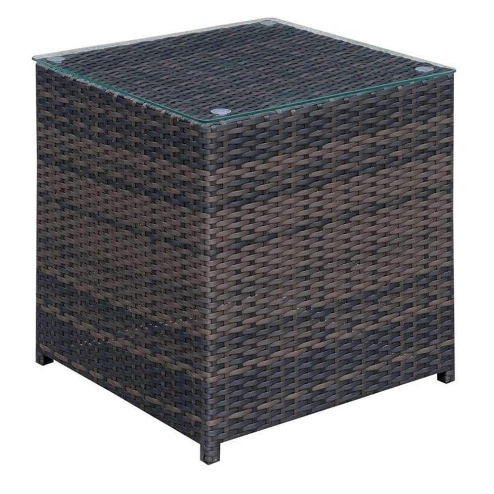 Furniture of America Daley Rattan 7-Piece Patio Sectional Set in Brown - Outdoor Wicker Sofa Set for Garden, Poolside & Backyard Relaxation