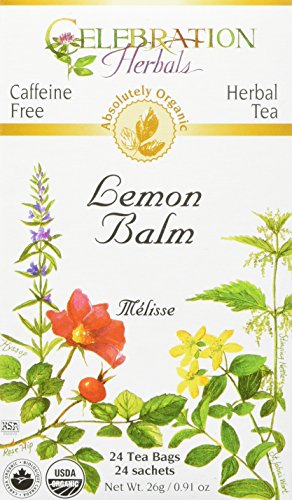 Organic Lemon Balm Tea Bags by Celebration Herbals - 24 Count | Caffeine-Free Herbal Tea for Relaxation, Stress Relief & Better Sleep | Perfect for Evening, Meditation & Wellness Routines