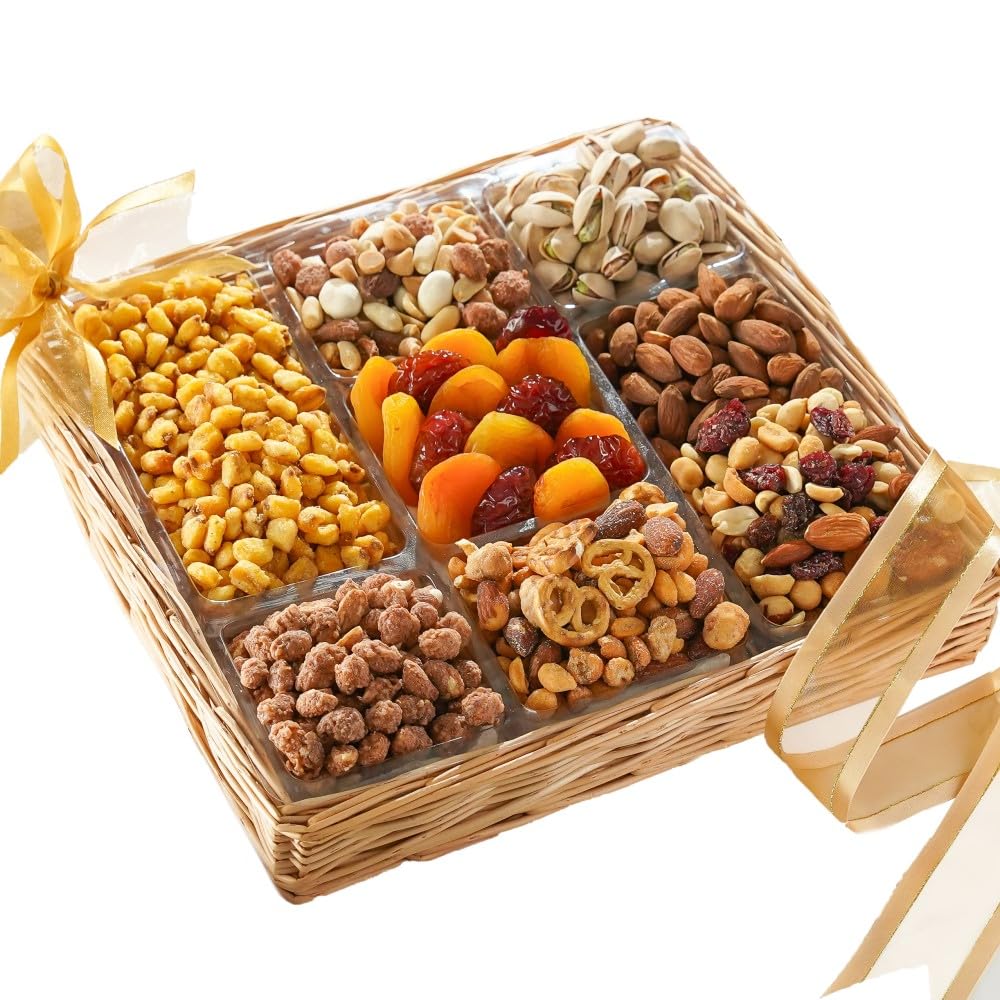 Broadway Basketeers Premium Dried Fruit Gift Basket - Healthy Gourmet Snack Box for Holidays, Birthdays & Corporate Gifting | Perfect for Office, Home & Special Occasions