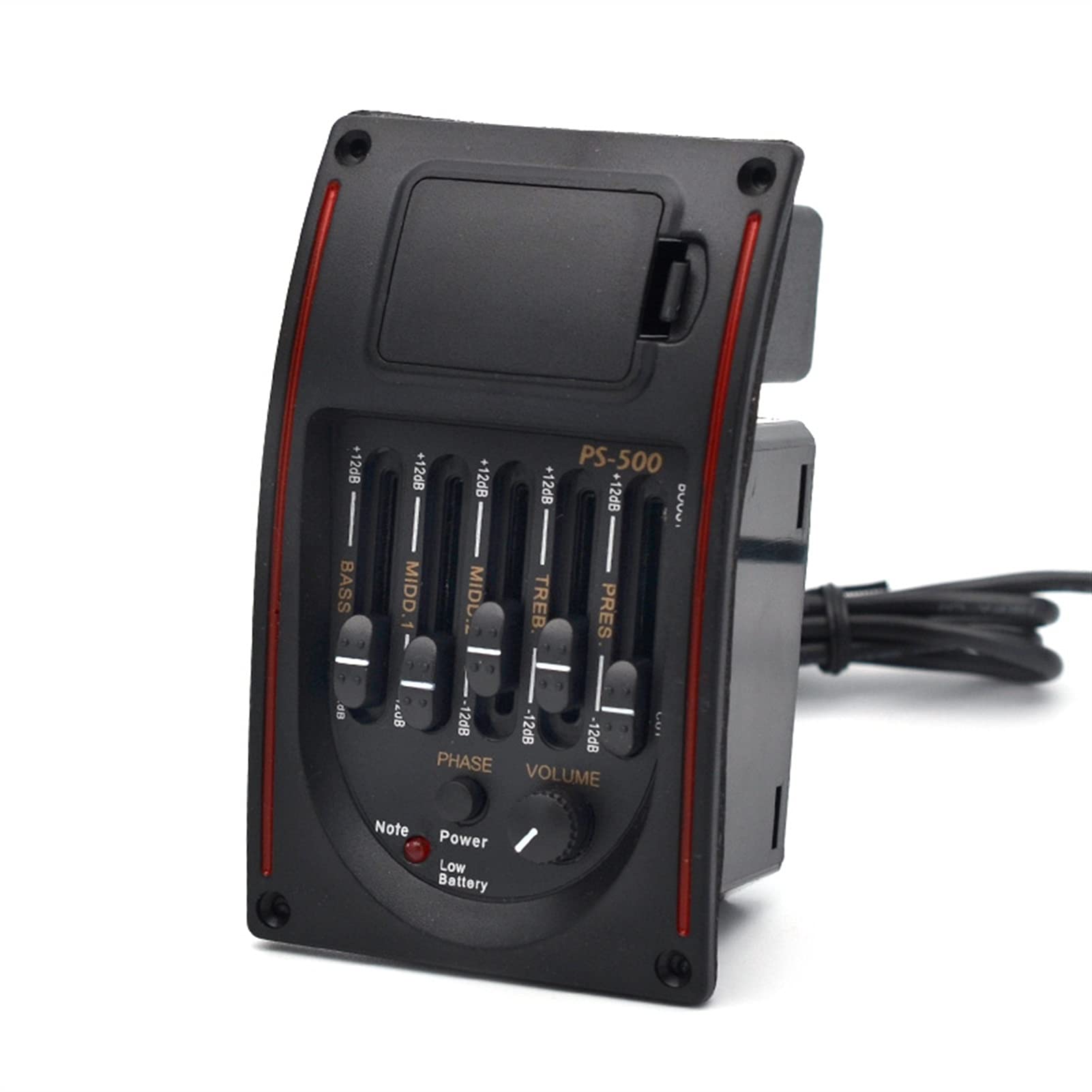 5-Band Acoustic Guitar Pickup & EQ Preamp - Professional Sound Enhancement for Live Performances & Studio Recording