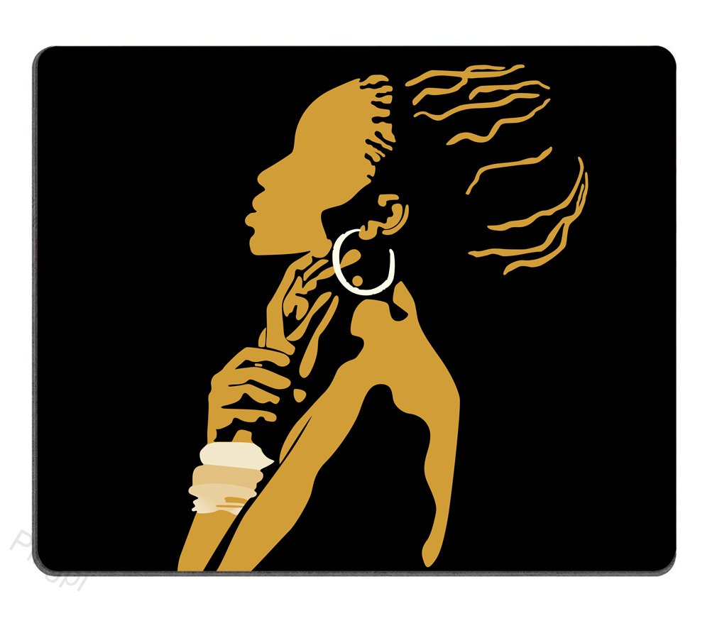 Custom Gaming Mouse Pad with African Women Design - Non-Slip Rubber Base for PC & Laptop - Perfect for Office, Gaming & Home Workspace