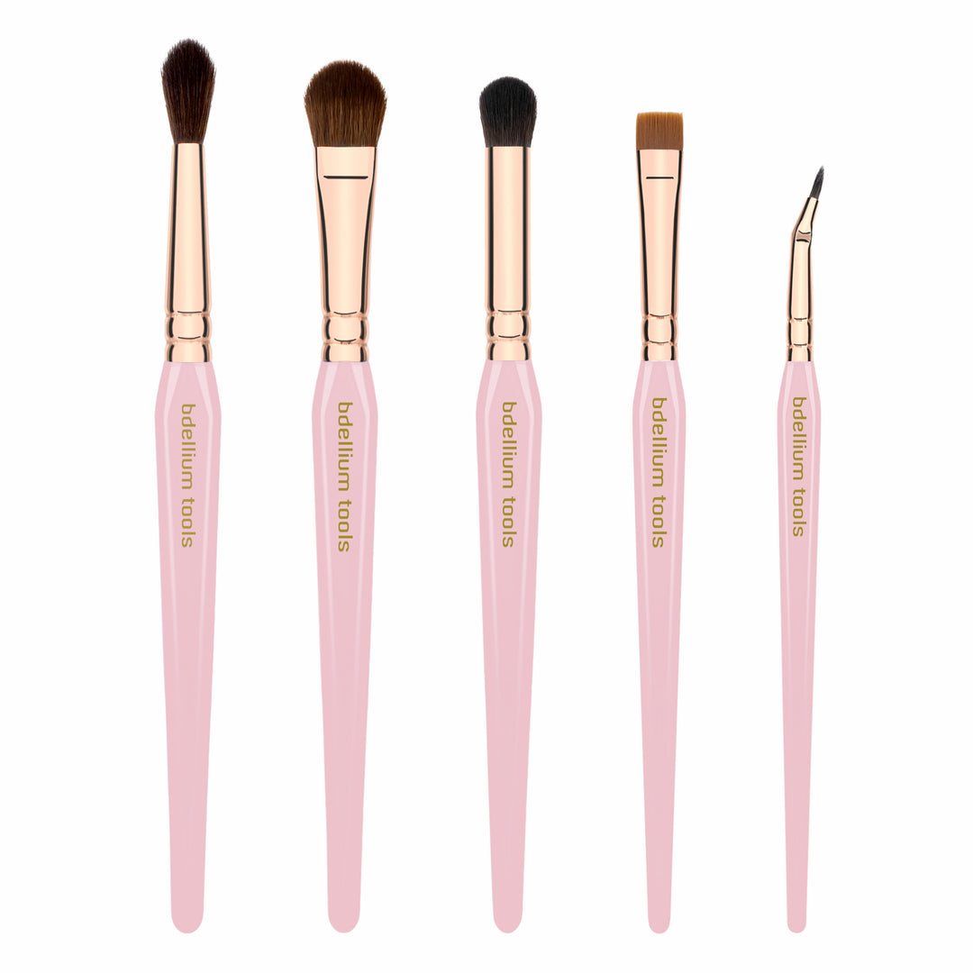 Golden Triangle Eyeshadow Palette - Pink & Gold Shimmer Makeup Set for Party, Date Night & Special Occasions