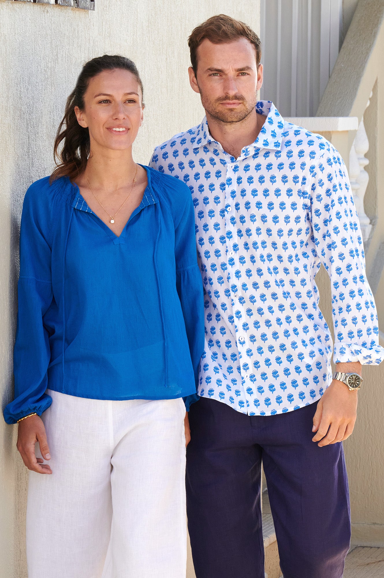 Organic Cotton Women's Top in Cobalt Blue | Soft Breathable Casual Shirt | Perfect for Summer Outfits, Beach Wear & Everyday Comfort